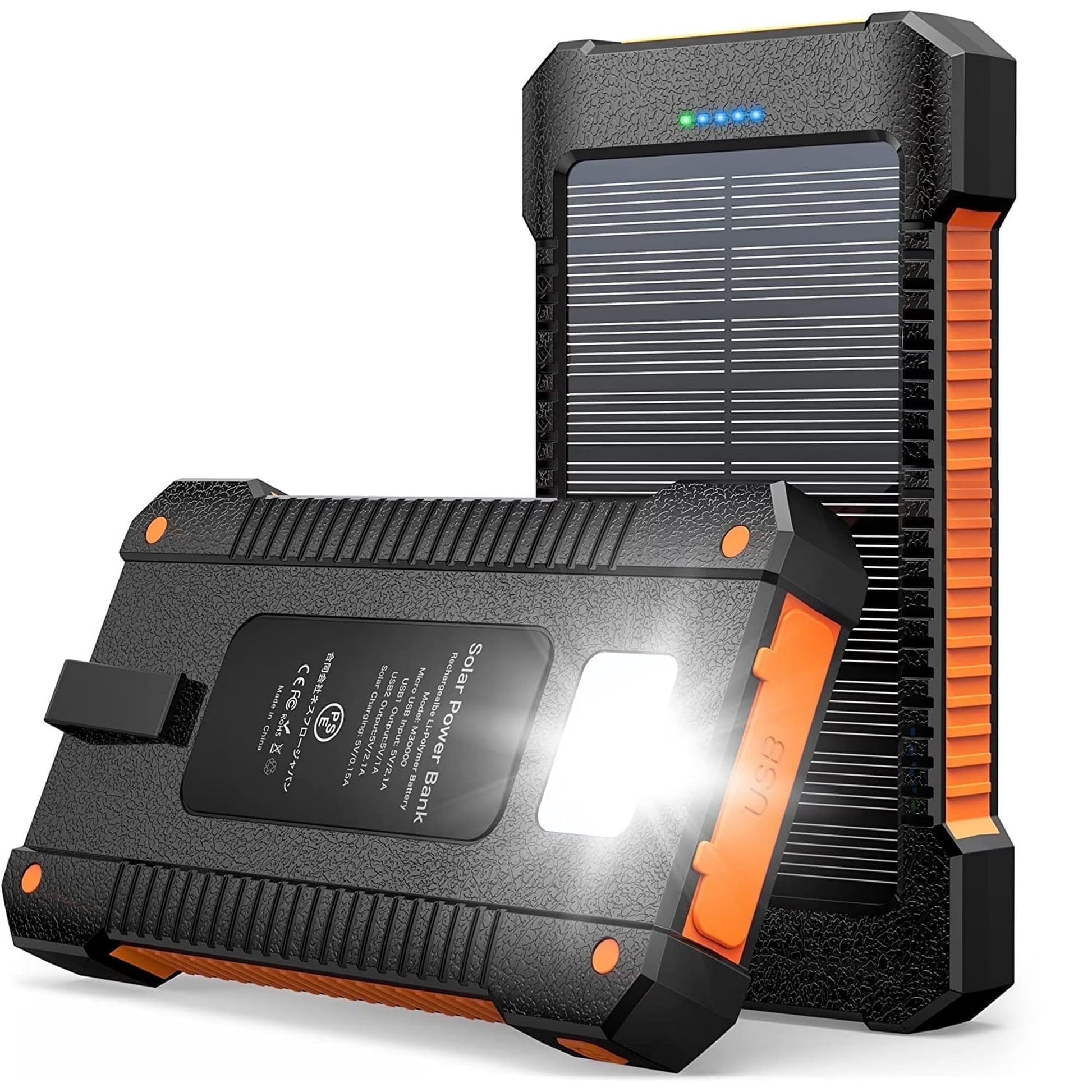 26800Mah Solar Power Bank, USB Portable Solar Charger Compatible for Iphone, Android Phone